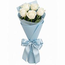 Букет 5 Белых роз Проуд в Ростовановском