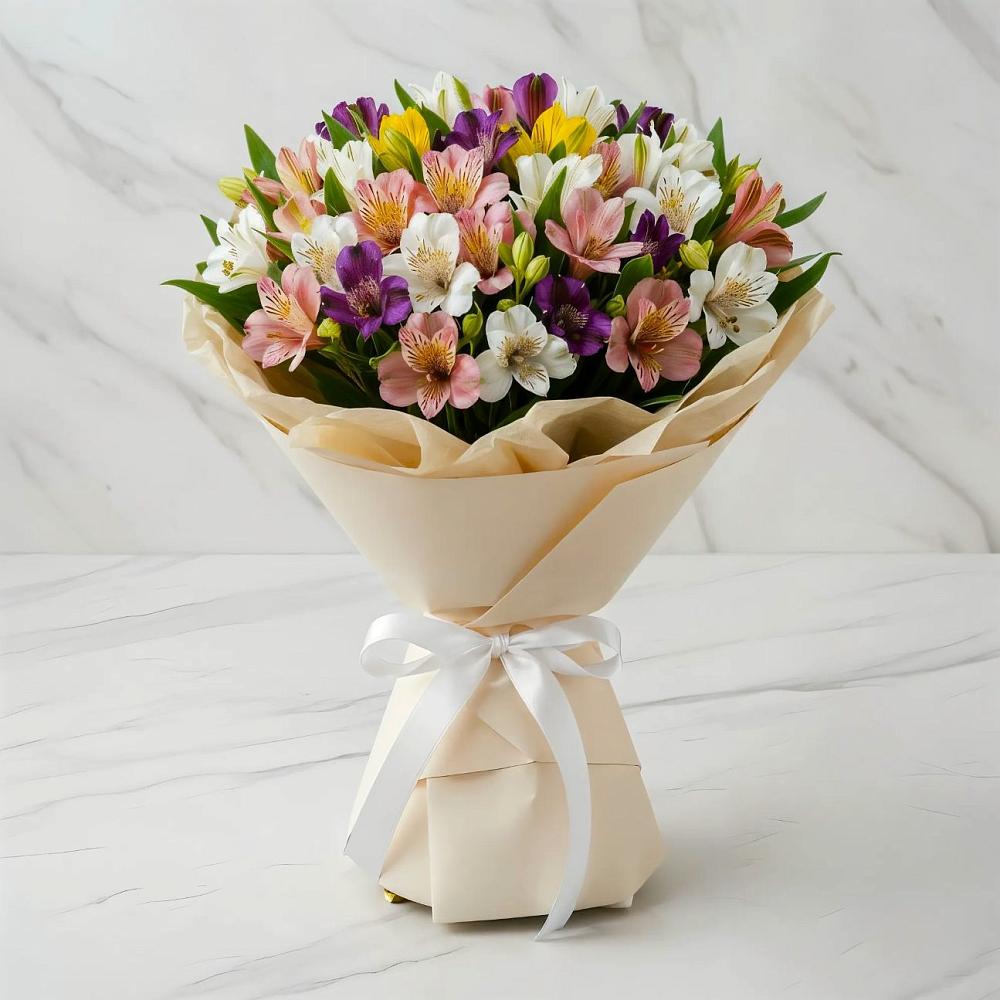 Букет цветов из: Альстромерии в Ростовановском