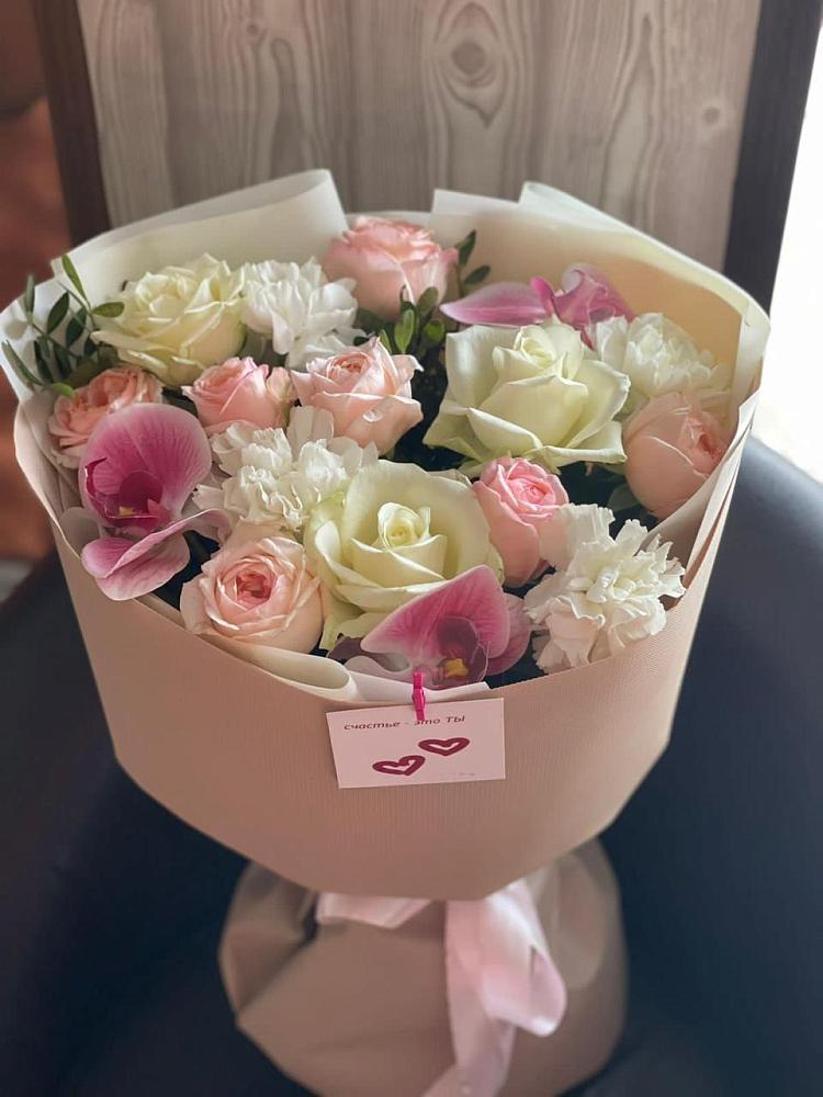 Букет цветов из: Орхидеи, Розы и Гвоздики в Ростовановском