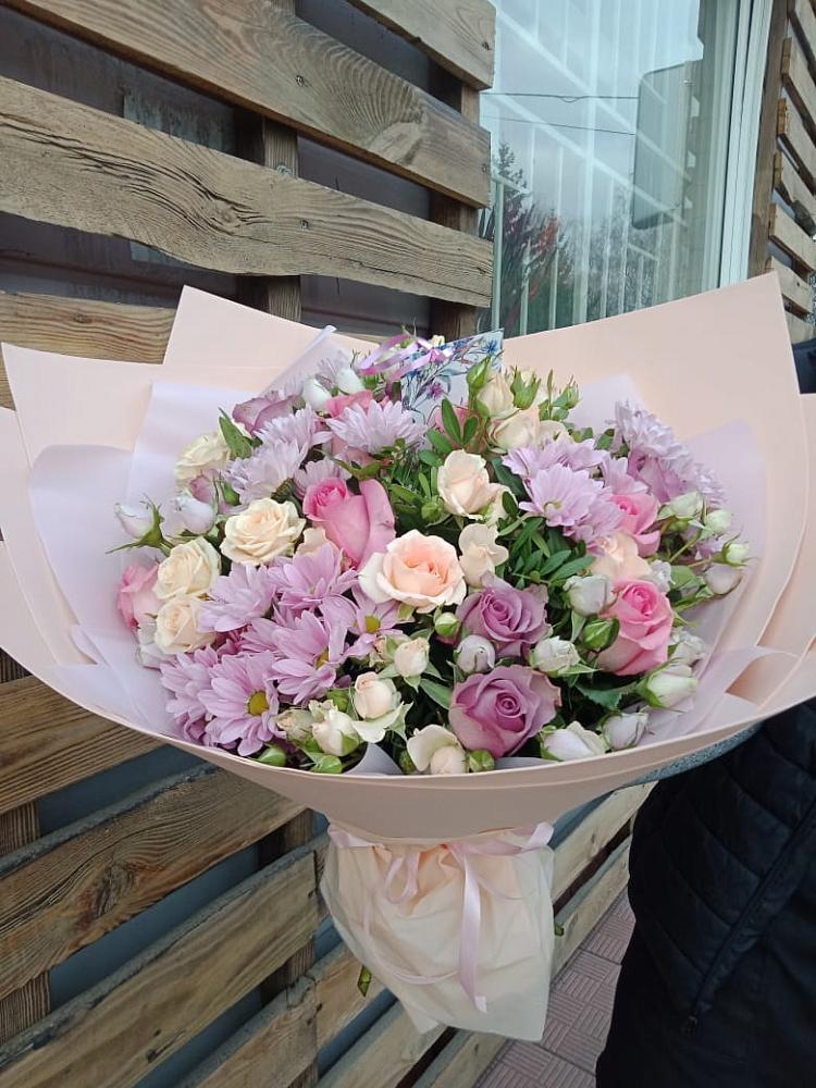 Букет цветов из: Розы и Хризантемы в Ростовановском