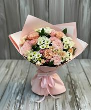 Букет цветов из:  Гвоздики, Розы и Хризантемы в Ростовановском