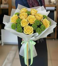 Букет цветов из:  Хризантемы и Розы в Ростовановском