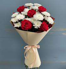 Букет цветов из:  Розы и Хризантемы #REPLACE_PRED# Ростовановском