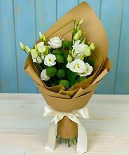 Букет цветов из:  Хризантемы и Лизиантусы в Ростовановском