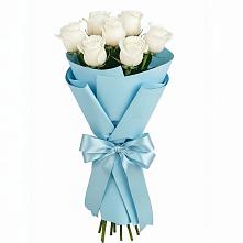 Букет 7 белых роз Проуд в Ростовановском