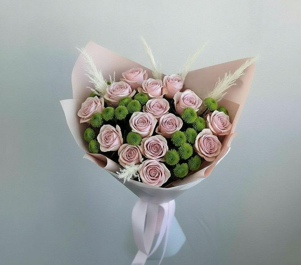 Букет цветов из: Розы и Хризантемы в Ростовановском