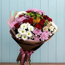 Букет цветов из:  Розы, Хризантемы и Альстромерии #REPLACE_PRED# Ростовановском