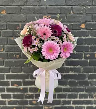Букет цветов из:  Герберы и Хризантемы в Ростовановском