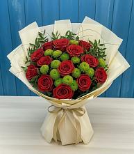 Букет цветов из:  Розы и Хризантемы в Ростовановском