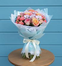 Букет цветов из:  Хризантемы и Розы в Ростовановском