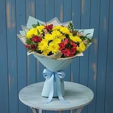 Букет цветов из:  Альстромерии и Хризантемы в Ростовановском