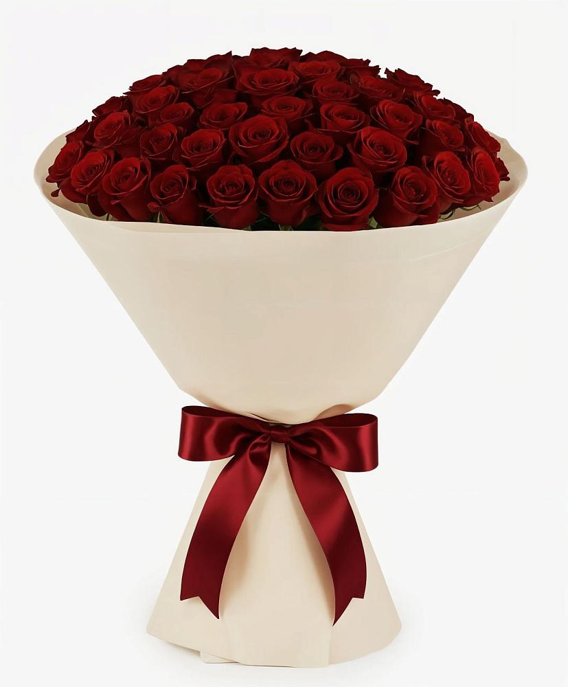 Букет 101 Бордовая роза Блэк Бакарра в Ростовановском