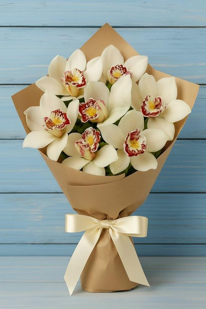 Букет цветов из: Орхидеи и Розы в Ростовановском