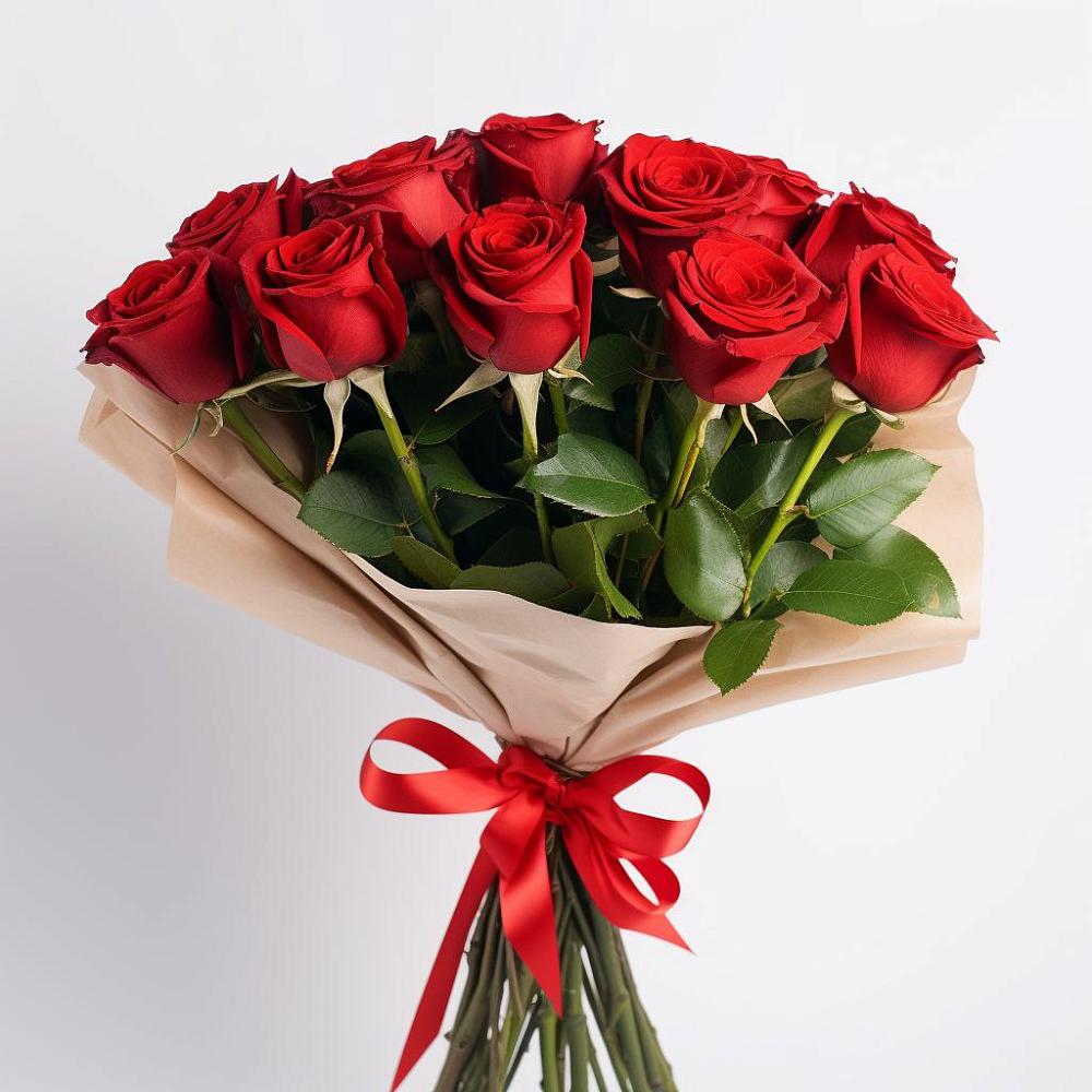 Букет 11 Красных роз Эдлесс Лав в Ростовановском